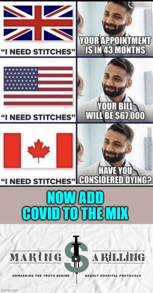 A genocidal scam for cash | NOW ADD COVID TO THE MIX | image tagged in covid,truth,psychopaths and serial killers | made w/ Imgflip meme maker