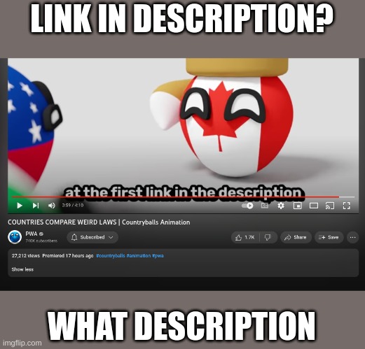 why search for the link when we need to search for the description | LINK IN DESCRIPTION? WHAT DESCRIPTION | image tagged in task failed successfully | made w/ Imgflip meme maker