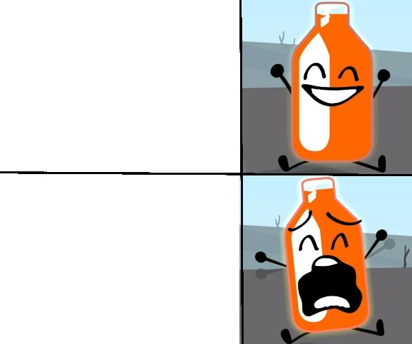 Bottle screaming Blank Meme Template