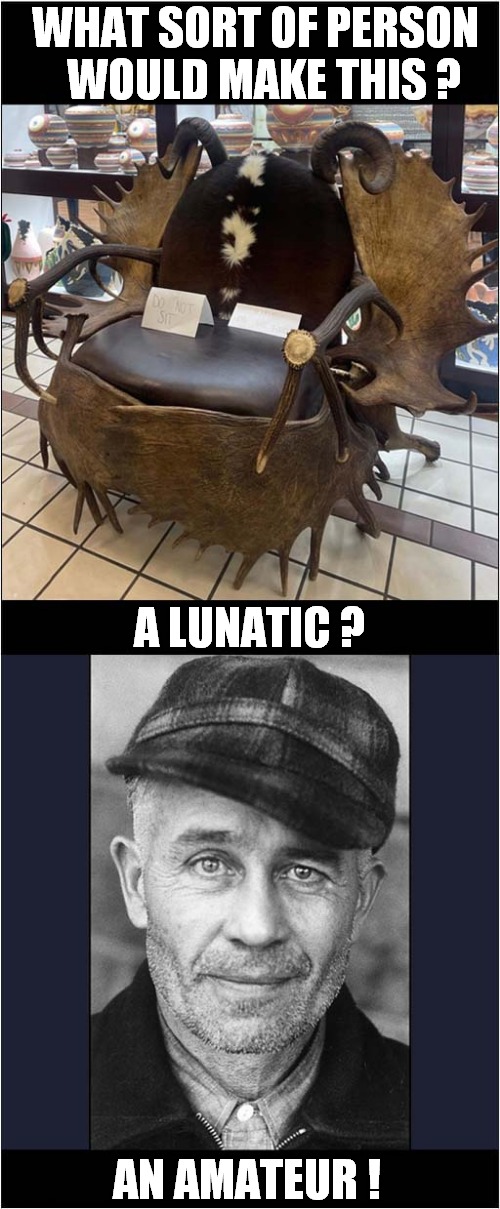 Ed Gein Disapproves Of Novelty Furniture ! - Imgflip