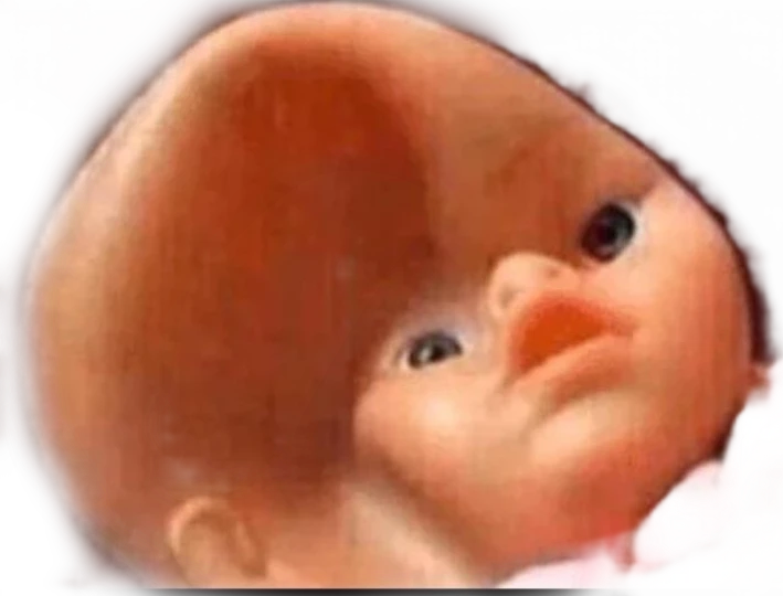 Baby head Blank Meme Template