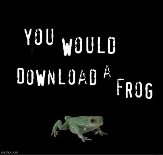 You would download a frog | image tagged in you would download a frog | made w/ Imgflip meme maker