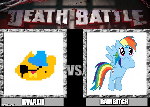 octonauts or mlp; who wins? | KWAZII; RAINBITCH | image tagged in death battle | made w/ Imgflip meme maker