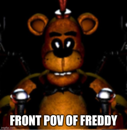 The front pov of Freddy | FRONT POV OF FREDDY | image tagged in e | made w/ Imgflip meme maker