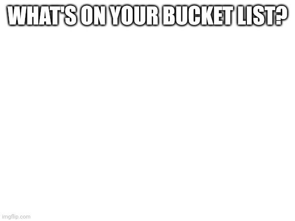 Q for Iceu | WHAT'S ON YOUR BUCKET LIST? | image tagged in iceu | made w/ Imgflip meme maker