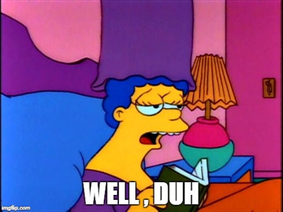 Marge simpson well duh | image tagged in marge simpson well duh | made w/ Imgflip meme maker