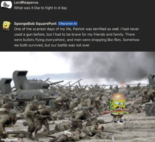 Spongebob d-day | image tagged in spongebob d-day | made w/ Imgflip meme maker