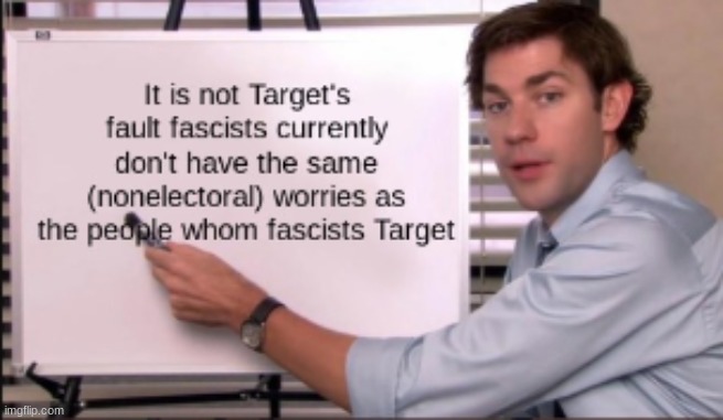 . | image tagged in the office,fascism,fascists,target | made w/ Imgflip meme maker