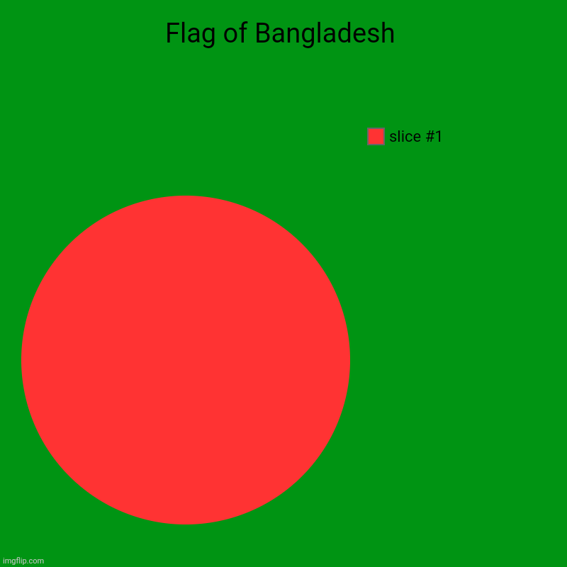 It's not wrong, is it? | Flag of Bangladesh | | image tagged in charts,pie charts,bangladesh | made w/ Imgflip chart maker