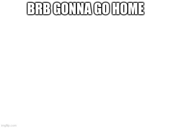 BRB GONNA GO HOME | made w/ Imgflip meme maker