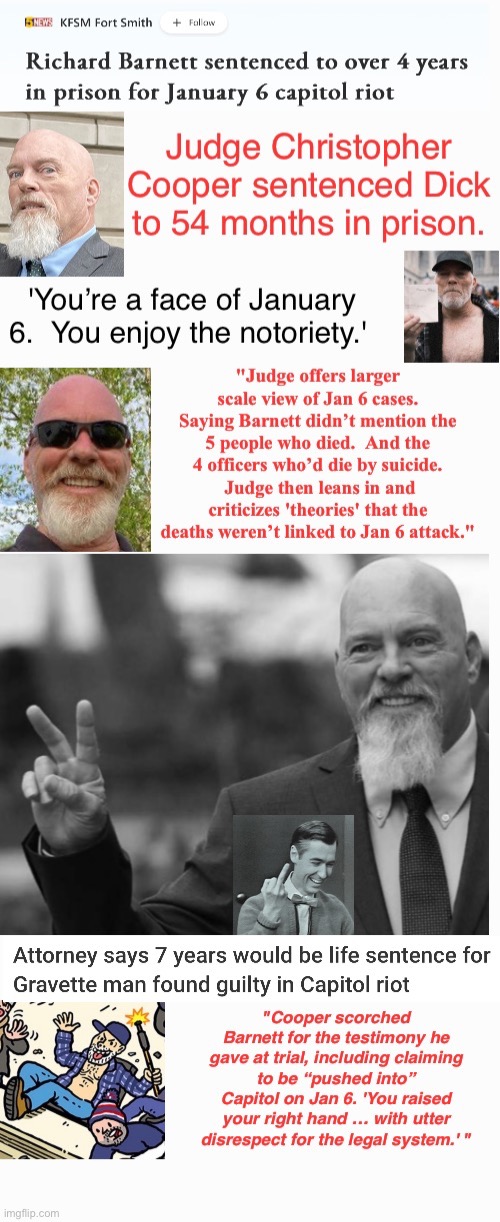 Applause Applause Judge Christopher Cooper | image tagged in domestic terrorist,criminal,postal thief,redneck hillbilly,snowflake | made w/ Imgflip meme maker