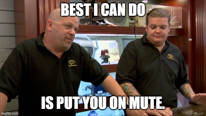 How to Clean Up Your Social Media Feed | BEST I CAN DO; IS PUT YOU ON MUTE. | image tagged in pawn stars best i can do | made w/ Imgflip meme maker