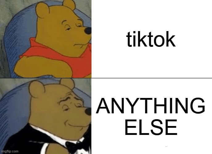 Tuxedo Winnie The Pooh Meme | tiktok ANYTHING ELSE | image tagged in memes,tuxedo winnie the pooh | made w/ Imgflip meme maker