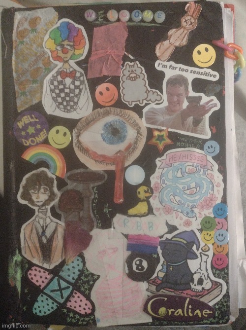 Finished the cover of my sketch book | image tagged in drawing | made w/ Imgflip meme maker