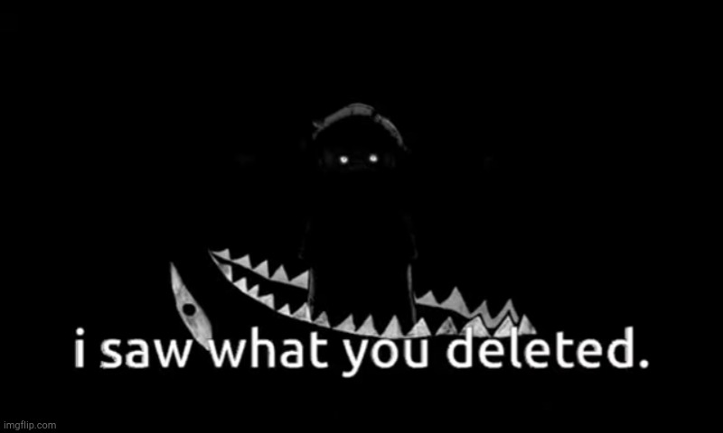 I saw what you deleted | image tagged in i saw what you deleted,new template | made w/ Imgflip meme maker