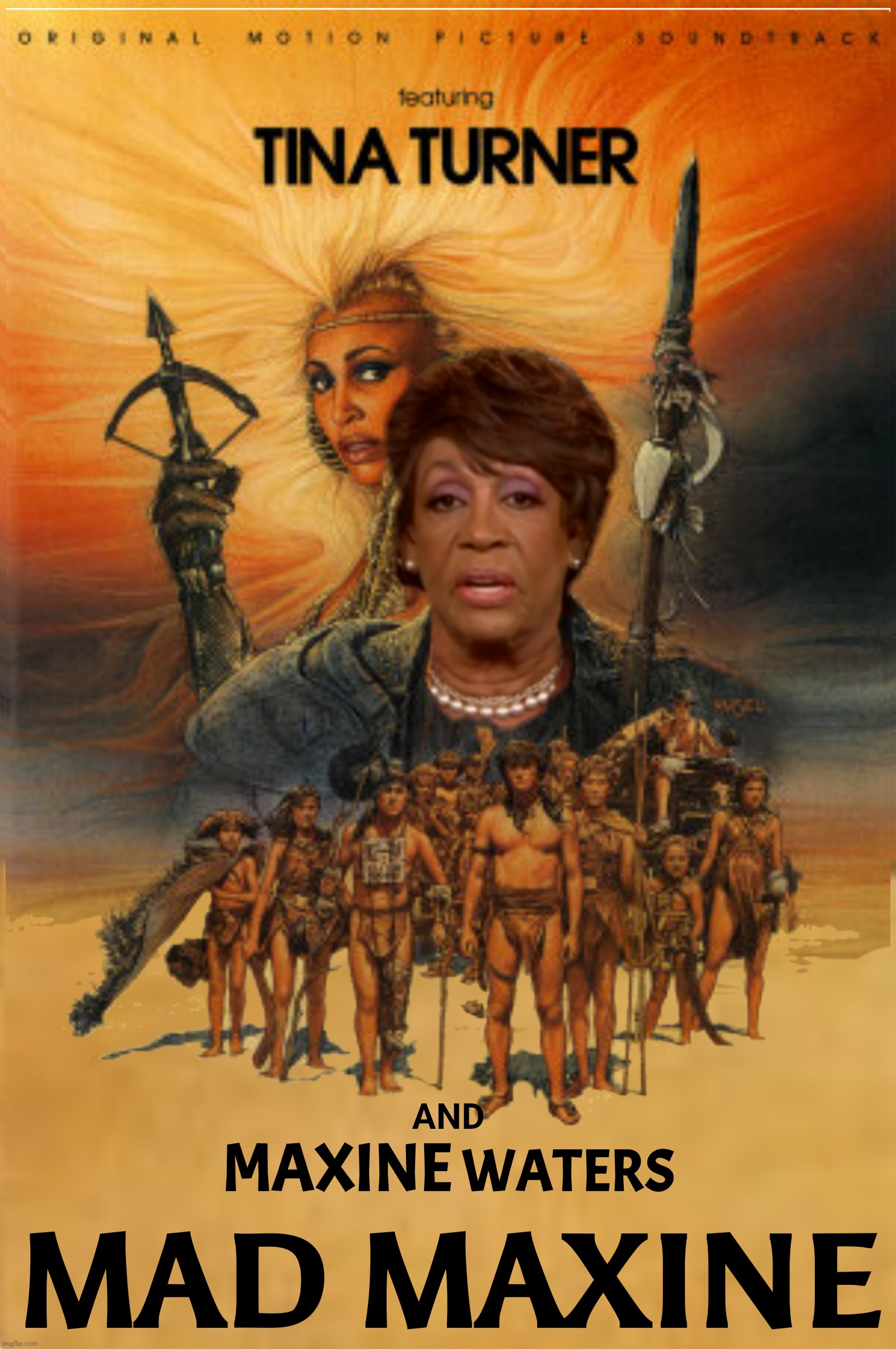 We don't need another zero (Rest In Peace Tina Turner) | image tagged in bad photoshop,tina turner,maxine waters,mad max | made w/ Imgflip meme maker