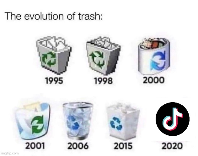 dikdok | image tagged in the evolution of trash | made w/ Imgflip meme maker