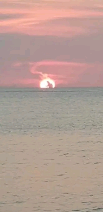Godzilla en horizonte del mar adiós godzilla Blank Meme Template