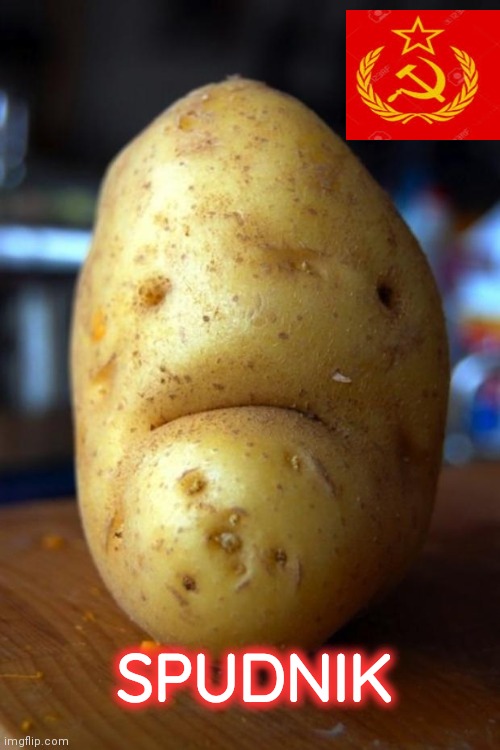 Russian SPUDNIK | SPUDNIK | image tagged in sad potato | made w/ Imgflip meme maker