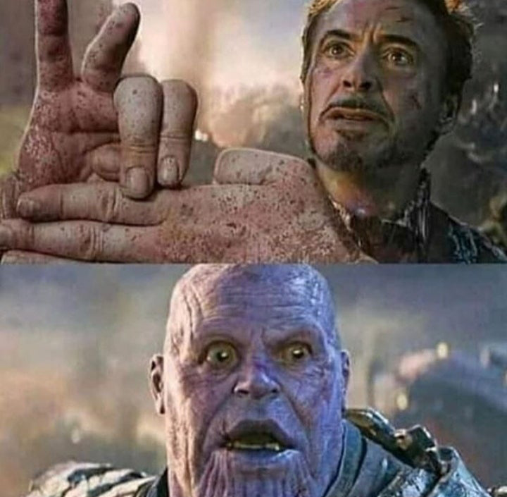 Iron man trick to thanos Blank Meme Template