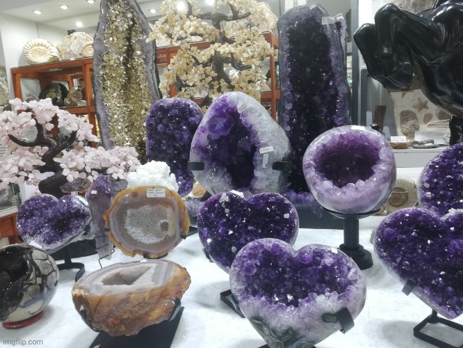 Amethyst and other stuff I found on the Crystal Shop I went last week | made w/ Imgflip meme maker