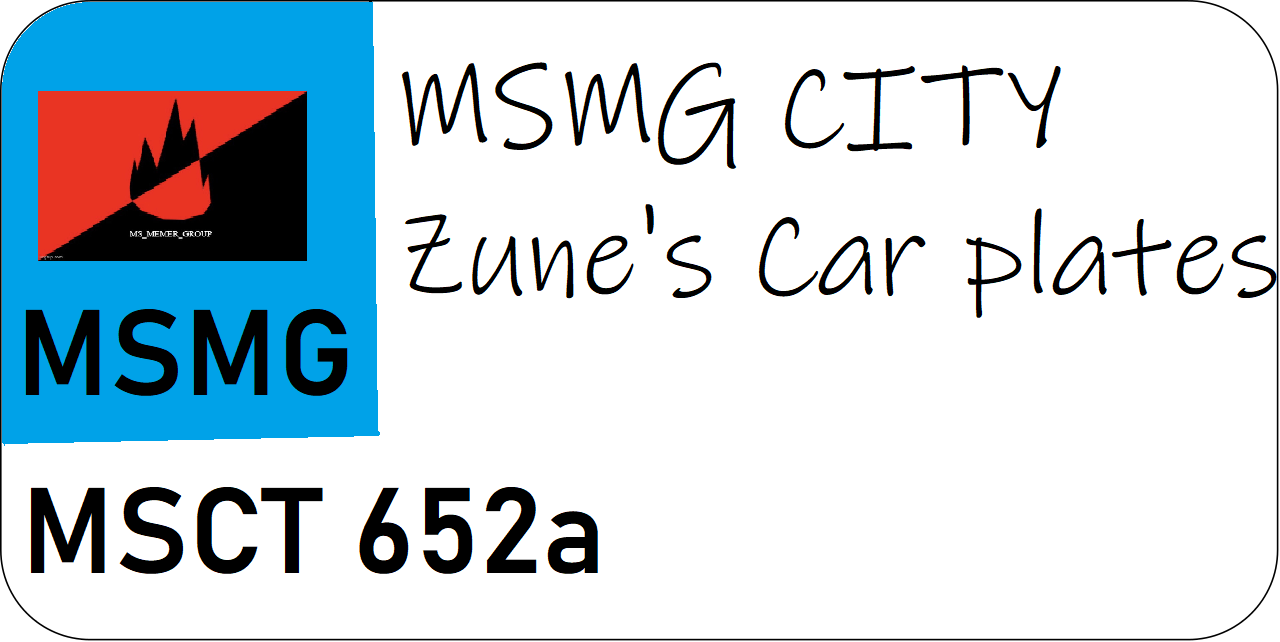 MSMG City car plate Blank Meme Template