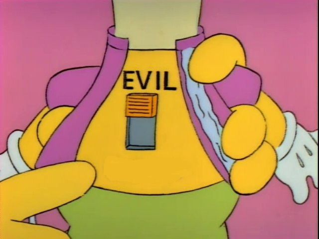 Simpsons Krusty Doll Evil Blank Spot Where Good Was Blank Meme Template