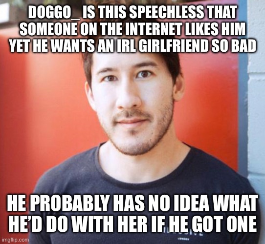 Bullying a user for fun part 2 | DOGGO_ IS THIS SPEECHLESS THAT SOMEONE ON THE INTERNET LIKES HIM YET HE WANTS AN IRL GIRLFRIEND SO BAD; HE PROBABLY HAS NO IDEA WHAT HE’D DO WITH HER IF HE GOT ONE | made w/ Imgflip meme maker