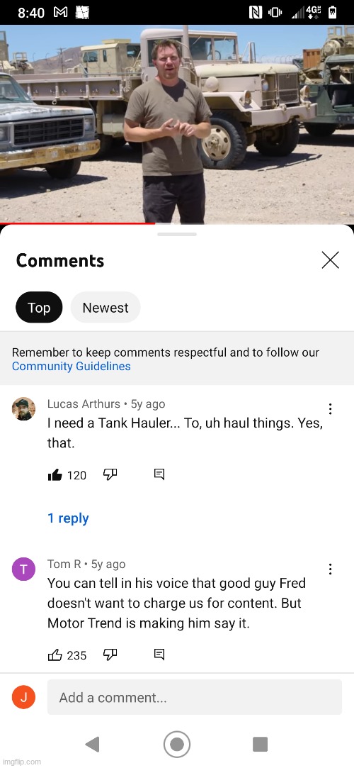 Uhhhhhhhh | image tagged in motortrend,tank hauler,fortnite | made w/ Imgflip meme maker