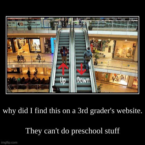 Why | why did I find this on a 3rd grader's website. | They can't do preschool stuff | image tagged in funny,demotivationals,i wonder | made w/ Imgflip demotivational maker