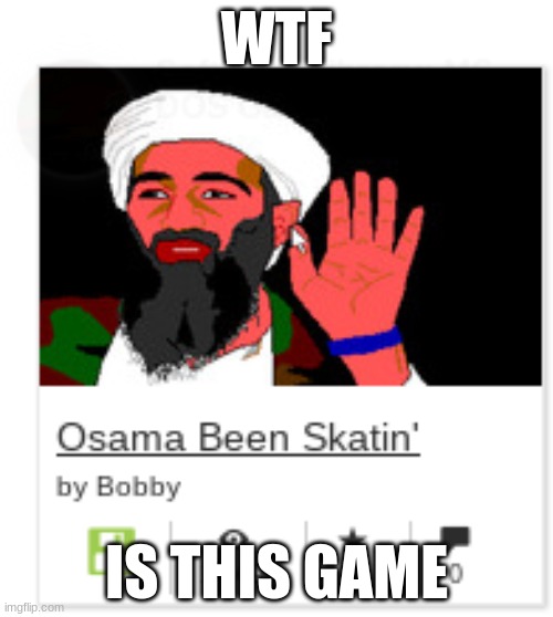 WTF; IS THIS GAME | image tagged in osama bin laden | made w/ Imgflip meme maker