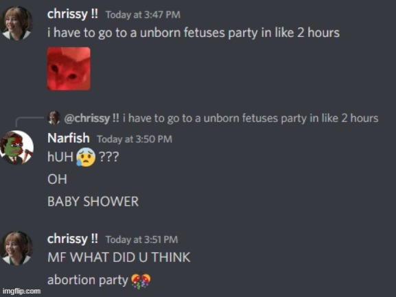 abortion party | made w/ Imgflip meme maker