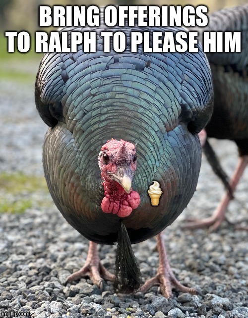 Ralph loves Mexican food, croissants, corn, carrots, and Chinese people but he hates bell peppers | BRING OFFERINGS TO RALPH TO PLEASE HIM | made w/ Imgflip meme maker