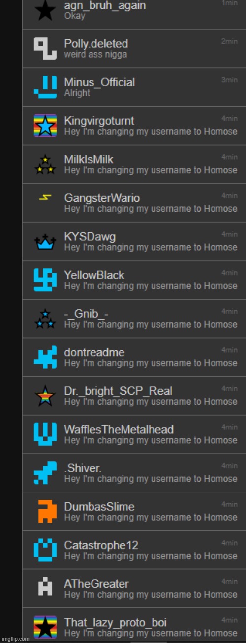 memechat reveal (IIYW note: bro really told everyone he knows that he's changing his name. What a loser) | made w/ Imgflip meme maker