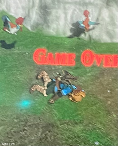 Just the cucco floating above my brother’s corpse lol haha | image tagged in legend of zelda,tears of the kingdom,cucco,chicken,death | made w/ Imgflip meme maker