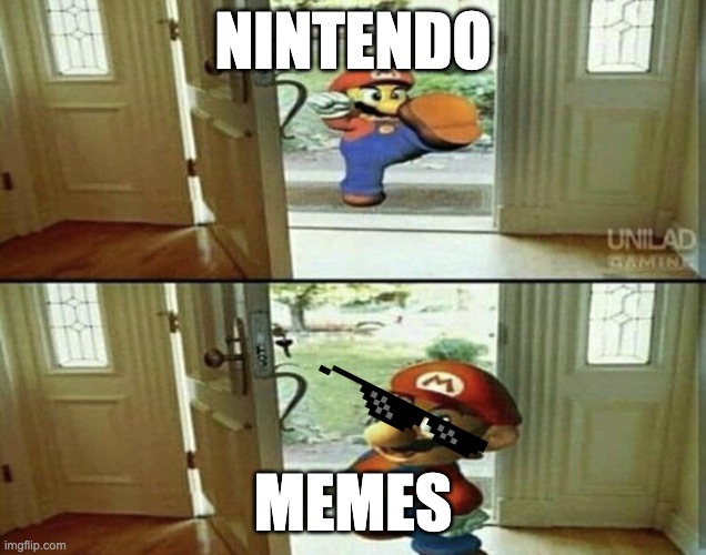 Mario Kicking down door | NINTENDO; MEMES | image tagged in mario kicking down door | made w/ Imgflip meme maker