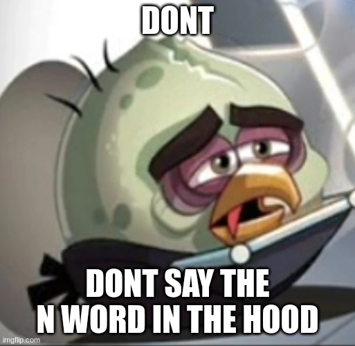 DONT; DONT SAY THE N WORD IN THE HOOD | made w/ Imgflip meme maker