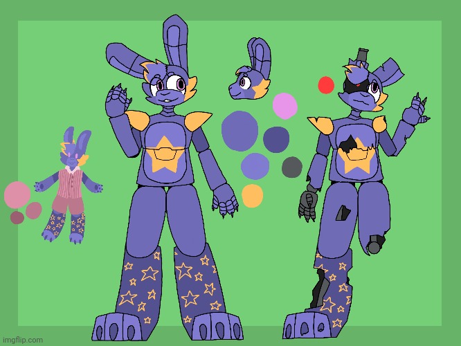 I made glamrock bonnie designs……