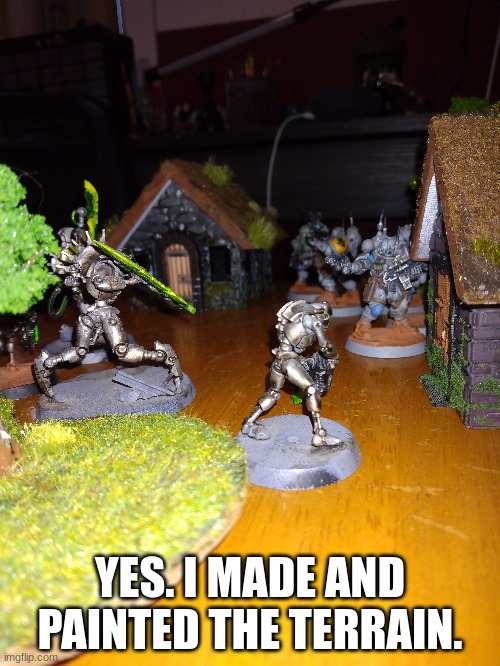 YES. I MADE AND PAINTED THE TERRAIN. | made w/ Imgflip meme maker