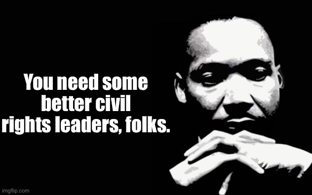 You need some better civil rights leaders, folks. | image tagged in martin luther king jr | made w/ Imgflip meme maker