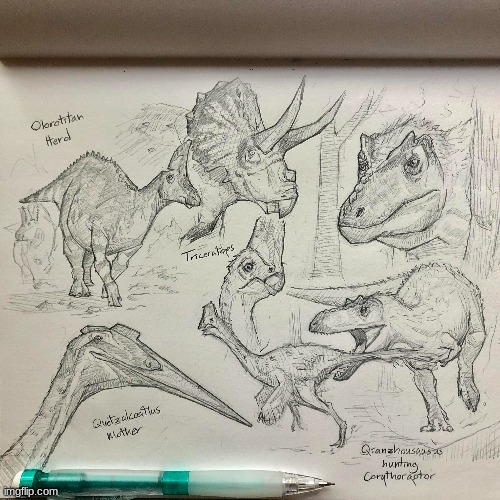 Prehistoric Planet sketches (Art by lodestone_toad) | made w/ Imgflip meme maker