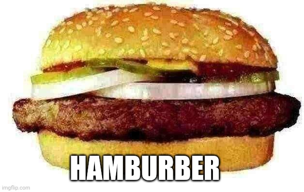 Hamburger | HAMBURBER | image tagged in hamburger | made w/ Imgflip meme maker