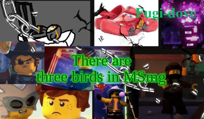 Me (Fugi), Gonb, and Russian | There are three birds in MSmg | image tagged in fdat13 | made w/ Imgflip meme maker