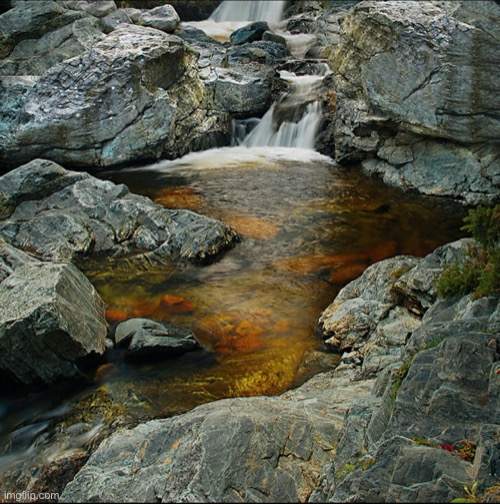 Rock pool | image tagged in gold in the hills,pool,mourne mountains,northern ireland,rock and water | made w/ Imgflip meme maker