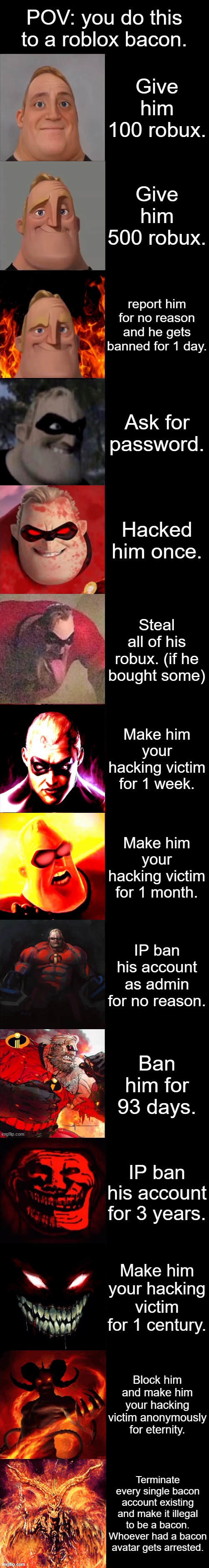 Bloxmarket: Bacon Hair Vs Hacker {This movie is about hackers get exploded  and banned and also they survived and got back] - Imgflip