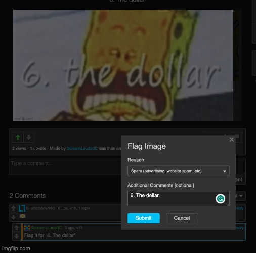 lmao actually flagged it | made w/ Imgflip meme maker
