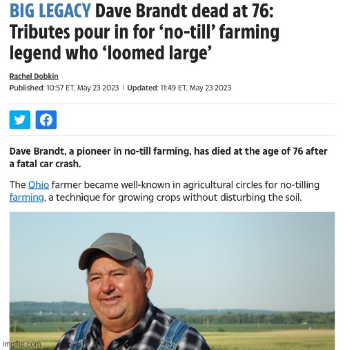 Rest in piece | image tagged in farmer,sadness | made w/ Imgflip meme maker