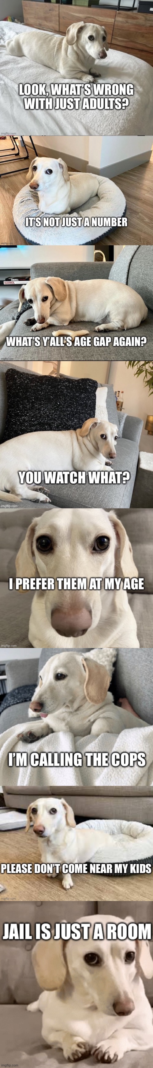 Pedophobic dog | made w/ Imgflip meme maker