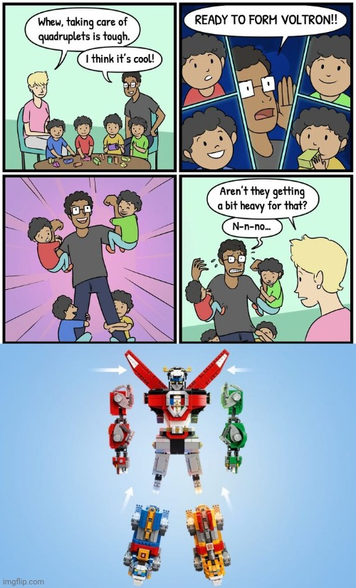 VOLTRON CONFIRMED | image tagged in voltron assemble,voltron,comics,comics/cartoons,memes,quadruplets | made w/ Imgflip meme maker