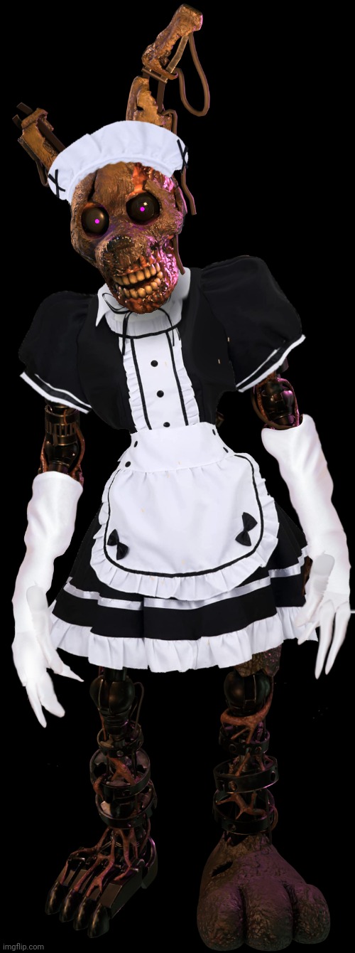 image tagged in maid dress burntrap | made w/ Imgflip meme maker